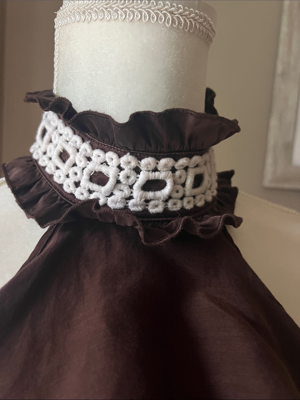 bebe Chocolate Brown Ruffle Halter Camisole - Picture 4 of 7